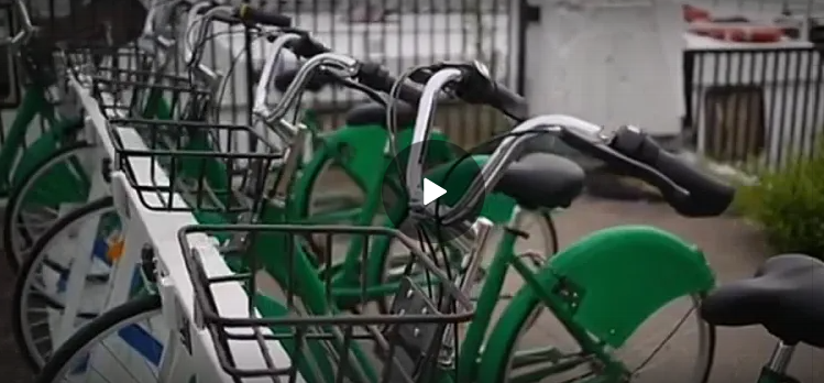 В городском акимате сообщили, что в городе началась установка системы Bike Sharing